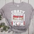 Crazy Proud Always Loud Baseball Mom Mother's Day Premium Women's Heather T-Shirt Athletic Heather