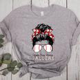 Kinda Busy Raising Ballers Messy Bun Funny Baseball Mom Women's Heather T-Shirt Athletic Heather Kinda Busy Raising Ballers Messy Bun Funny Baseball Mom Women's Heather T-Shirt Athletic Heather