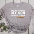 Let Me Through My Son Is Out There Baseball Mom Women's Heather T-Shirt Athletic Heather