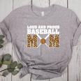 Loud And Proud Baseball Mom Leopard Mama Loves Women's Heather T-Shirt Athletic Heather