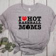 I Love Hot Baseball Moms Heart Sport Fan For Women Men Women's Heather T-Shirt Athletic Heather I Love Hot Baseball Moms Heart Sport Fan For Women Men Women's Heather T-Shirt Athletic Heather