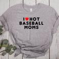 I Love Hot Baseball Moms Red Heart Women's Heather T-Shirt Athletic Heather I Love Hot Baseball Moms Red Heart Women's Heather T-Shirt Athletic Heather