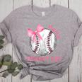Mama Biggest Fan Coquette Bow Baseball Mom Fan Mother's Day Women's Heather T-Shirt Athletic Heather Mama Biggest Fan Coquette Bow Baseball Mom Fan Mother's Day Women's Heather T-Shirt Athletic Heather