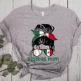 Mexico Baseball Mom Messy Bun Women's Heather T-Shirt Athletic Heather Mexico Baseball Mom Messy Bun Women's Heather T-Shirt Athletic Heather
