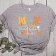 Mom Of The Birthday Baller Groovy Baseball Mom Women's Heather T-Shirt Athletic Heather