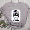 Mom Of Both Volleyball And Baseball Mom For Women Messy Bun Women's Heather T-Shirt Athletic Heather Mom Of Both Volleyball And Baseball Mom For Women Messy Bun Women's Heather T-Shirt Athletic Heather