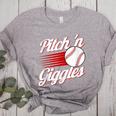 Pitch 'n Giggles Baseball Player Women Baseball Mom Women's Heather T-Shirt Athletic Heather Pitch 'n Giggles Baseball Player Women Baseball Mom Women's Heather T-Shirt Athletic Heather