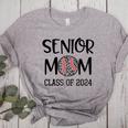 Proud Senior Baseball Mom Senior 2024 Class Leopard Game Day Raglan Baseball Tee Women's Heather T-Shirt Athletic Heather
