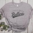 I Only Raise Ballers Baseball Mom & Parent Sports Premium Women's Heather T-Shirt Athletic Heather