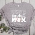 Senior Mom Baseball Player Son Senior Baseball Mom 2024 Women's Heather T-Shirt Athletic Heather