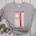 Vintage Baseball Flag Women Baseball Mom Women's Heather T-Shirt Athletic Heather