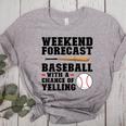 Weekend Forecast Baseball Baseball Mom Women's Heather T-Shirt Athletic Heather