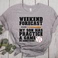 Weekend Forecast My Son Has Practice Baseball Mom Women's Heather T-Shirt Athletic Heather Weekend Forecast My Son Has Practice Baseball Mom Women's Heather T-Shirt Athletic Heather