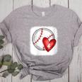 Womens Bleached Custom Baseball Mom Number 4 Heart For Mom Women's Heather T-Shirt Athletic Heather Womens Bleached Custom Baseball Mom Number 4 Heart For Mom Women's Heather T-Shirt Athletic Heather