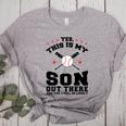 Yes This Is My Son Out There Baseball Mom Women's Heather T-Shirt Athletic Heather Yes This Is My Son Out There Baseball Mom Women's Heather T-Shirt Athletic Heather