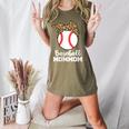 Baseball MomMom Baseball Player Leopard Mom Mom Women's Heather T-Shirt Heather Olive Baseball MomMom Baseball Player Leopard Mom Mom Women's Heather T-Shirt Heather Olive
