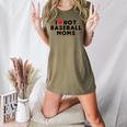 I Love Hot Baseball Moms Red Heart Women's Heather T-Shirt Heather Olive I Love Hot Baseball Moms Red Heart Women's Heather T-Shirt Heather Olive