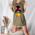 Messy Bun Baseball Mom Turkey Face Matching Thanksgiving Women's Heather T-Shirt Heather Olive Messy Bun Baseball Mom Turkey Face Matching Thanksgiving Women's Heather T-Shirt Heather Olive