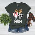 Ball Mom Soccer Baseball Mom Heart Women's Heather T-Shirt Heather Forest Ball Mom Soccer Baseball Mom Heart Women's Heather T-Shirt Heather Forest