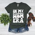 In My Baseball Mom Era Groovy Retro Women's Heather T-Shirt Heather Forest In My Baseball Mom Era Groovy Retro Women's Heather T-Shirt Heather Forest