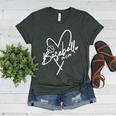 Baseball Mom Heart Game Day Mother's Day Player Women's Heather T-Shirt Heather Forest Baseball Mom Heart Game Day Mother's Day Player Women's Heather T-Shirt Heather Forest