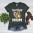 Baseball Mom Leopard Heart Matching Family Women's Heather T-Shirt Heather Forest Baseball Mom Leopard Heart Matching Family Women's Heather T-Shirt Heather Forest