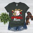 Baseball Mom Leopard Heart Mother's Day Girls Women's Heather T-Shirt Heather Forest