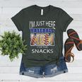 Baseball Sport I’m Just Here For The Snacks Baseball Mom Women's Heather T-Shirt Heather Forest Baseball Sport I’m Just Here For The Snacks Baseball Mom Women's Heather T-Shirt Heather Forest