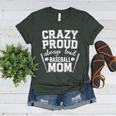 Crazy Proud Always Loud Baseball Mom Premium Women's Heather T-Shirt Heather Forest