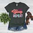 Eat Sleep Baseball Repeat Baseball Moms Women's Heather T-Shirt Heather Forest Eat Sleep Baseball Repeat Baseball Moms Women's Heather T-Shirt Heather Forest