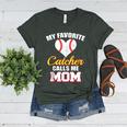 My Favorite Catcher Calls Me Mom Catcher Baseball Mom Heart Women's Heather T-Shirt Heather Forest My Favorite Catcher Calls Me Mom Catcher Baseball Mom Heart Women's Heather T-Shirt Heather Forest