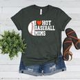 I Heart Hot Baseball Moms Women's Heather T-Shirt Heather Forest
