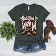 Home Run Baseball Mom Women's Heather T-Shirt Heather Forest