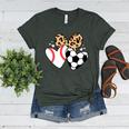 Soccer Baseball Heart Soccer Baseball Mom Women's Heather T-Shirt Heather Forest