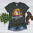 Vintage Retro Sunset Baseball Mom Mother's Day Women's Heather T-Shirt Heather Forest