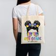 6th Grade Vibes Messy Hair Bun Girl Back To School First Day Canvas Tote Bag