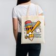 Baseball Player Pencil Back To School Cute Sport Students Canvas Tote Bag Baseball Player Pencil Back To School Cute Sport Students Canvas Tote Bag