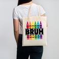 BRUH Back To School Colorful Crayons First Day Of School Canvas Tote Bag