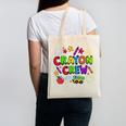 Crayon Crew Cute Back To School Canvas Tote Bag