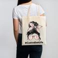 Custodian Life Messy Bun Hair Glasses Leopard Back To School Canvas Tote Bag Custodian Life Messy Bun Hair Glasses Leopard Back To School Canvas Tote Bag