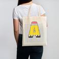 Cute Yellow School Pencil Alphabet Letter A Back To School Canvas Tote Bag Cute Yellow School Pencil Alphabet Letter A Back To School Canvas Tote Bag