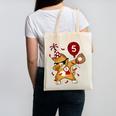 Dabbing Cool Cat Baseball 5th Birthday Canvas Tote Bag Dabbing Cool Cat Baseball 5th Birthday Canvas Tote Bag
