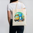 Dinosaur Kids Riding a Bus Back To School Ready To Crush Canvas Tote Bag Dinosaur Kids Riding a Bus Back To School Ready To Crush Canvas Tote Bag