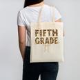 Fifth Grade Leopard Coquette Bow Back To School Women Girls Canvas Tote Bag Fifth Grade Leopard Coquette Bow Back To School Women Girls Canvas Tote Bag