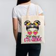 First Day Of 6th Grade Messy Hair Bun Girl Back To School Canvas Tote Bag First Day Of 6th Grade Messy Hair Bun Girl Back To School Canvas Tote Bag