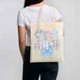First Grade Coquette Bow Pencil First Day Back To School Performance Canvas Tote Bag