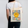 Fourth Grade Vibes Retro Smile Back To School 4th Grade Team Canvas Tote Bag