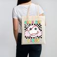 Game Day Vibes Softball Baseball Groovy Game Day Girls Women Canvas Tote Bag