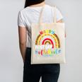 Happy First Day Of School Nurse Rainbow Back To School Canvas Tote Bag