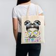 Hello 1st Grade Messy Bun Girl Back To School First Day Canvas Tote Bag Hello 1st Grade Messy Bun Girl Back To School First Day Canvas Tote Bag